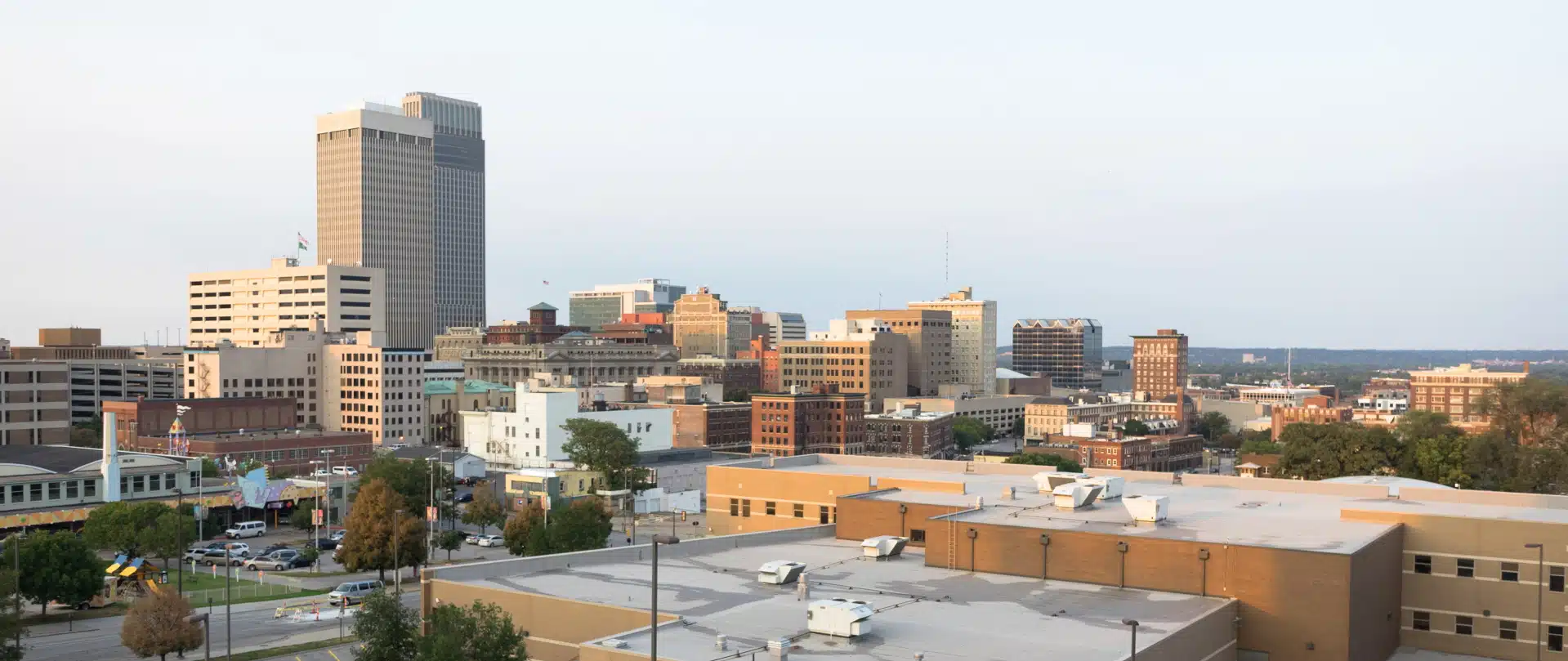 downtown city skyline omaha nebraska midwest urban PMEDL