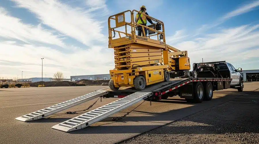 How to Load a Scissor Lift Onto a Trailer 1 image 1