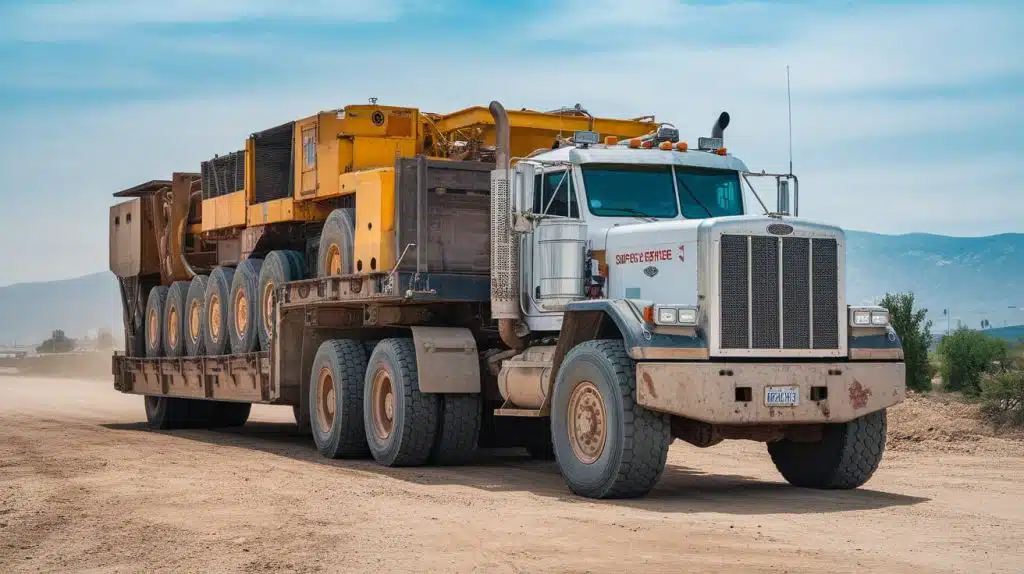 Arizona Heavy Haul Trucking Challenges & How We Handle Them 1 Driver inspecting truck for challenges in Arizona