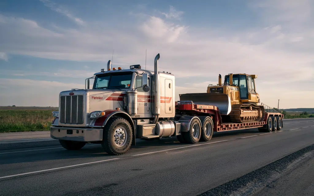 We Handle Heavy Haul Trucking Challenges in Iowa by Planning Around Permits, Infrastructure, and Weather 2 Driver inspecting truck for challenges in Iowa1