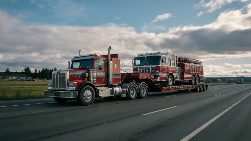 How We Plan Heavy Haul Routes in Illinois and Chicago – Freedom Heavy Haul 1 Wide load truck planning on a highway in Illinois1