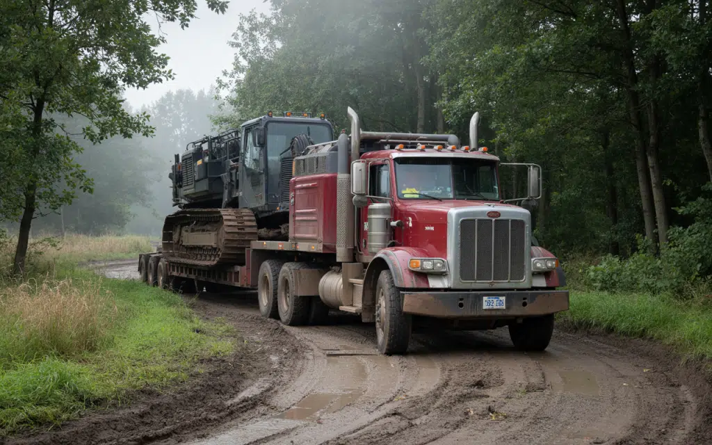 How We Plan Heavy Haul Routes in Kentucky 3 Wide load truck planning on a highway in Kentucky1