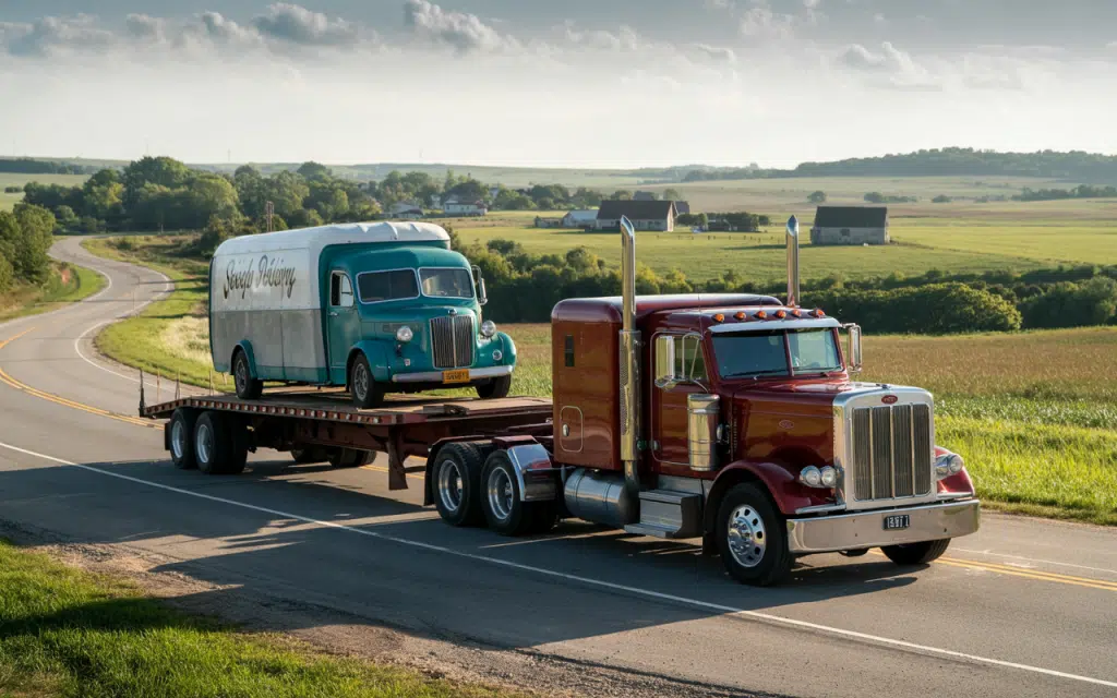 How We Plan Heavy Haul Routes in Massachusetts – Avoiding Delays, Fines, and Safety Risks 1 Heavy haul truck planning a route in Massachusetts1