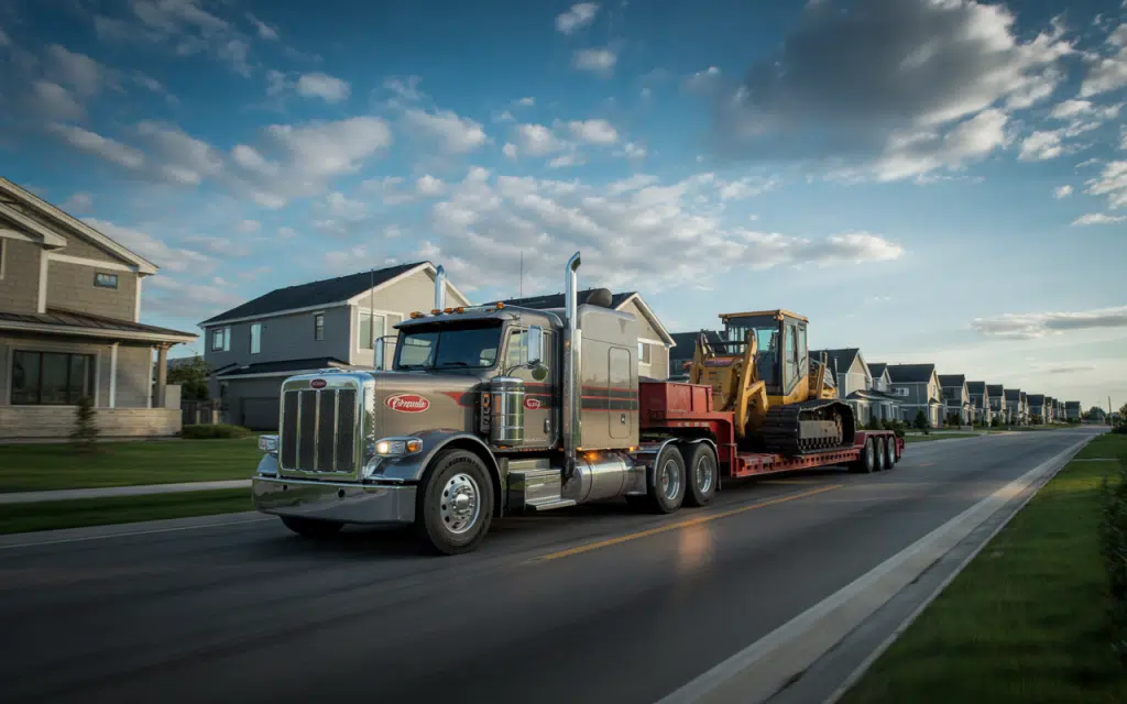 How We Plan and Manage Heavy Haul Trucking Routes in Louisiana to Avoid Flood-Prone Corridors 1 Wide load truck planning on a highway in Louisiana1