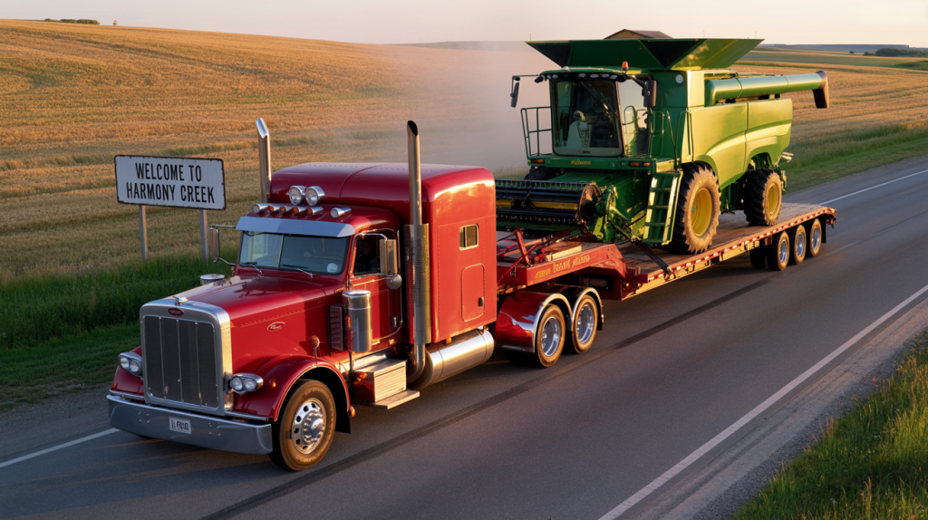 Wide load truck planning on a highway in Nevada1