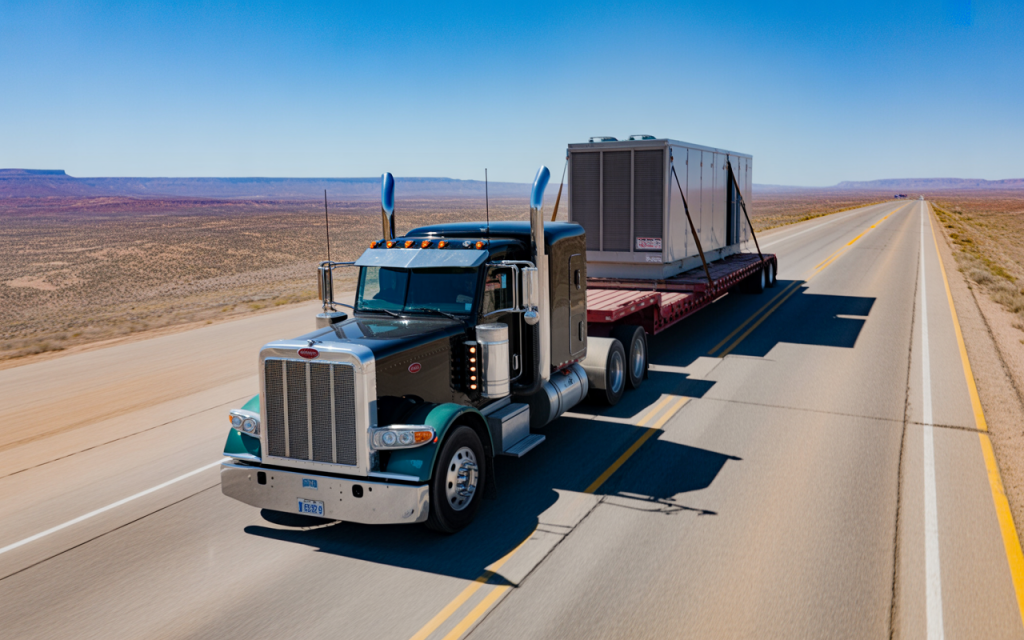 Wide load truck planning on a highway in New Jersey2