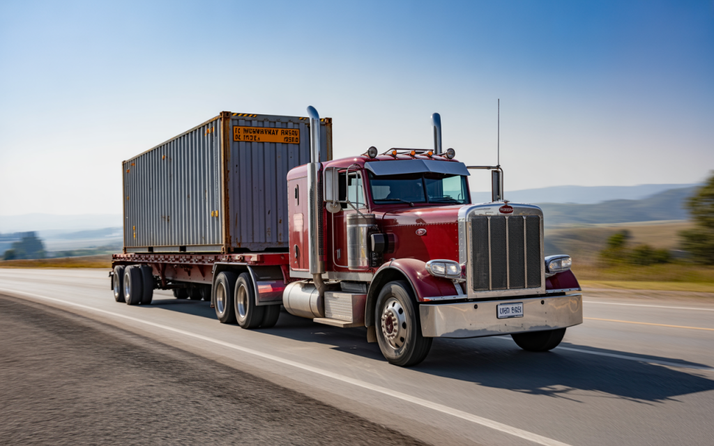 Heavy haul truck facing road challenges in New Jersey2