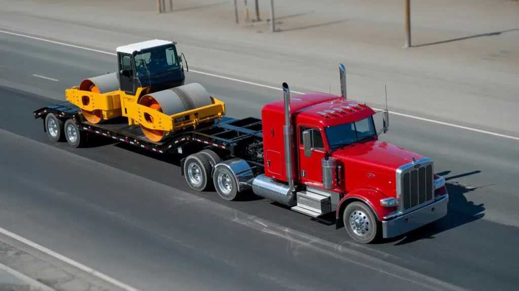 How We Plan Routes for Heavy Haul in New Hampshire 1 Wide load truck planning on a highway in New Hampshire1