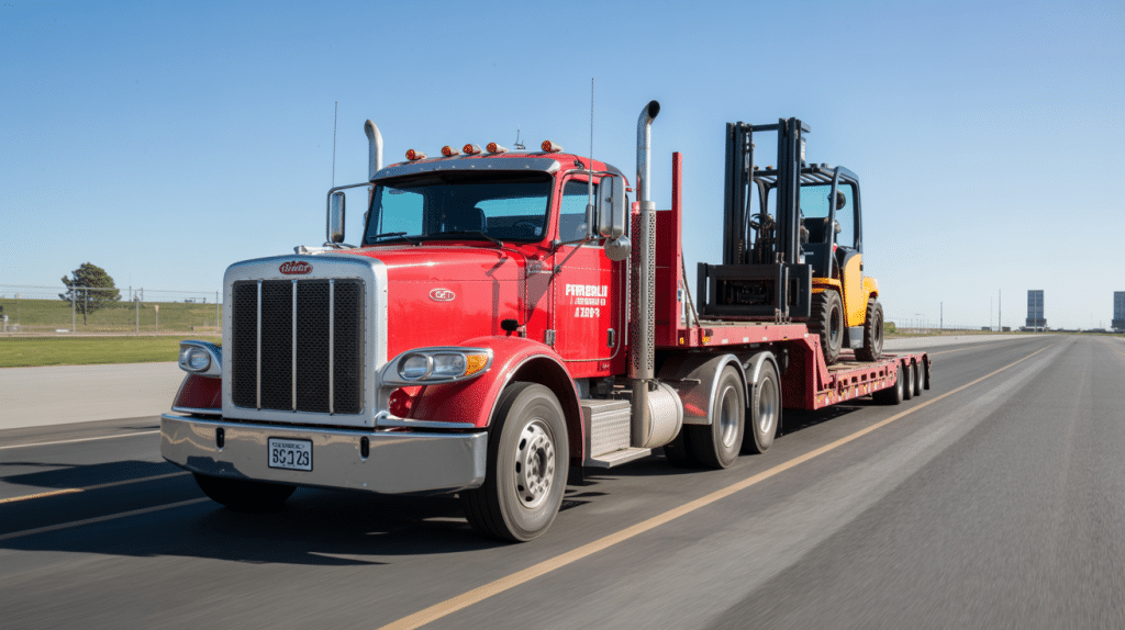 Transporting Forklifts and Warehouse Equipment by Trailer 1 Transporting Forklifts and Warehouse Equipment by Trailer