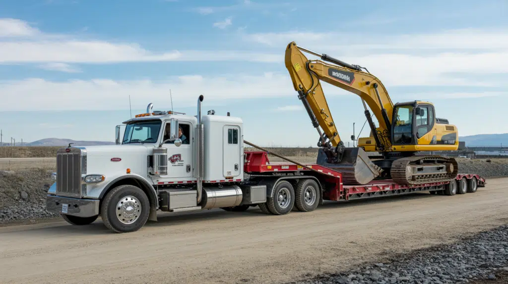 How Excavators Are Moved Between Construction Sites 1 How Excavators Are Moved Between Construction Sites 2
